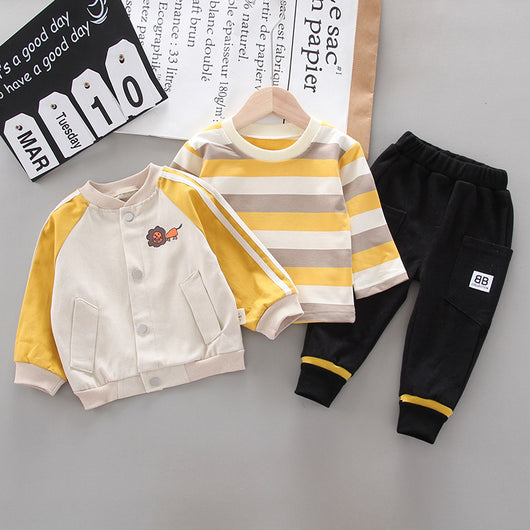 Conjunto de Pijama Infantil Estampado León Otoñal - Image 3