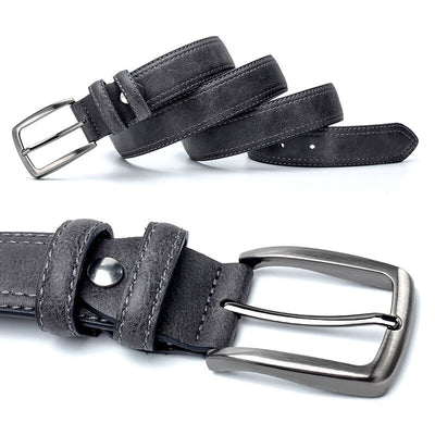 Cinturón de Cuero Vintage para Hombre - Diseño Clásico Luxury con Hebilla Premium - Image 3