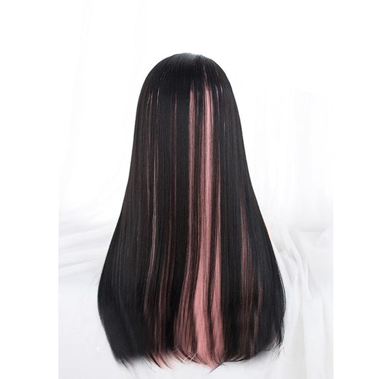 Peluca Larga Lisa para Mujer - Estilo Influencer con Flequillo Integrado - Image 2