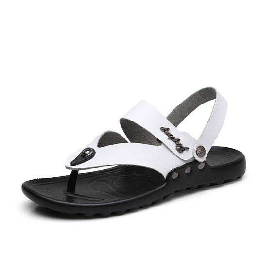 Sandalias de Cuero para Hombre - Chanclas de Playa Cómodas