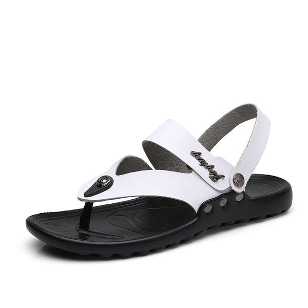 Sandalias de Cuero para Hombre - Chanclas de Playa Cómodas