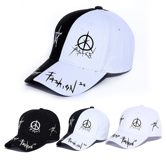 Gorra Snapback Patchwork Graffiti Blanco y Negro - Estilo Hip Hop Urbano Unisex