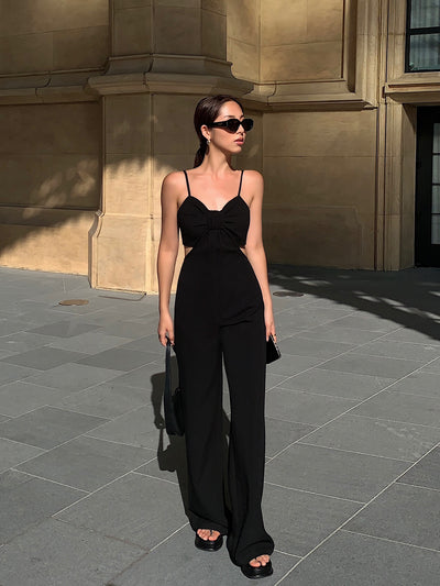 Jumpsuit de Escote V y Cintura Alta con Piernas Anchas - Image 11
