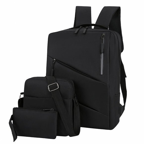 Mochila de Gran Capacidad Impermeable para Computadora - Diseño Minimalista de 3 Piezas