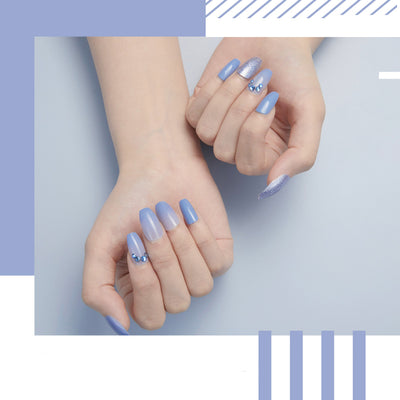 Uñas Postizas Largas Puntiagudas con Lentejuelas - Diseño Elegante - Image 13