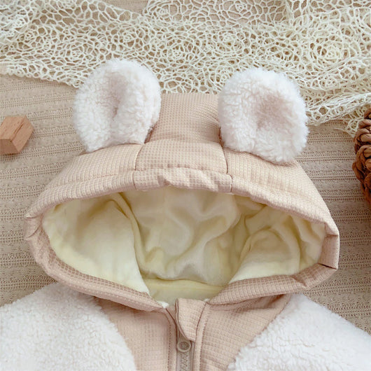 Abrigo Infantil Estilo Coreano Osito Adorable con Forro de Algodón Acolchado - Image 11
