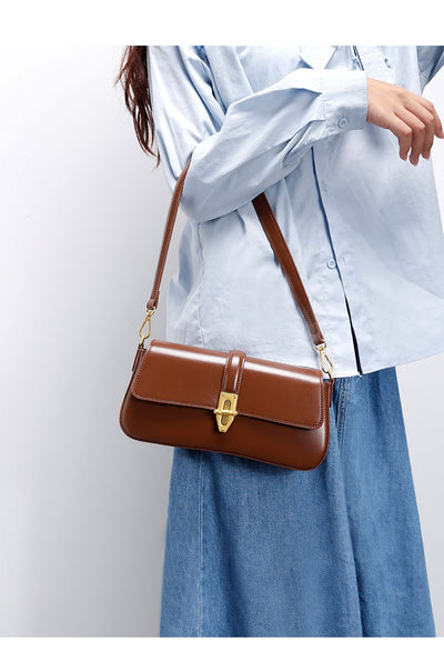 Bolso Bandolera de Cuero con Textura Salvaje para Mujer - Image 8