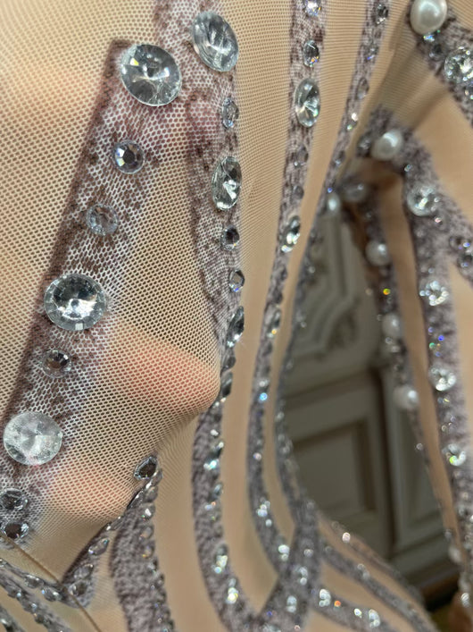 Body de Malla con Flecos y Cristales Brillantes - Image 11