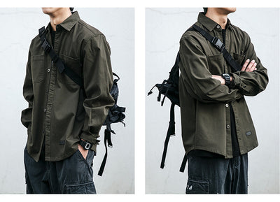 Chaqueta Casual Holgada con Bolsillos - Estilo Coreano para Hombres Jóvenes - Image 14
