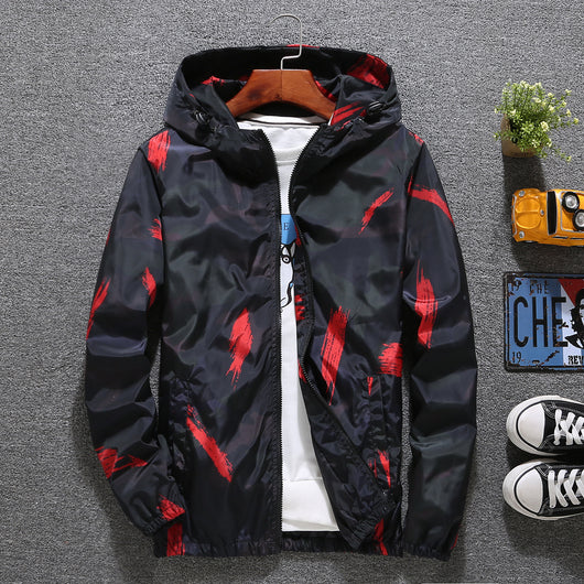Chaqueta Cortavientos Suelta Camuflaje para Hombre - Image 4