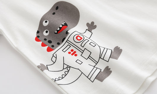 Playera Infantil Casual con Cuello Solapa y Estampado Cartoon - Image 4