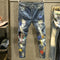Pantalones Vaqueros Azules Rotos Hombre Marca Tide Parches Estilo Coreano
