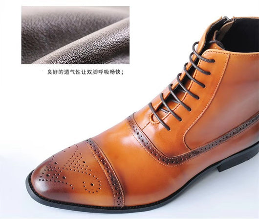 Botas Altas de Cuero para Hombre Talla Grande - Estilo Casual Tallado - Image 8
