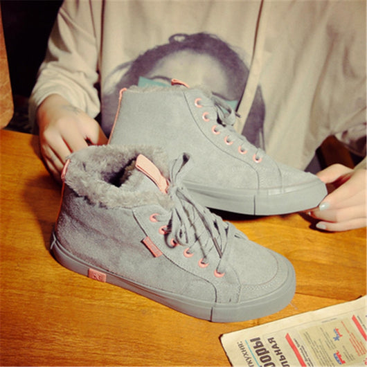 Zapatillas Altas de Algodón para Mujer - Image 3