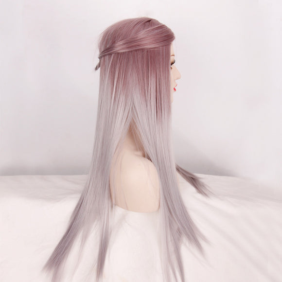 Peluca de Cabello Liso Largo Tono Taro