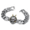 S925 Sterling Plateado Creative Temperament Leading Men's Bracelet 20cm 925 Plateado