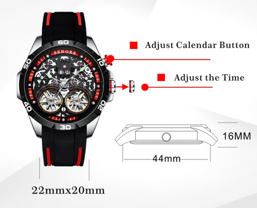 Reloj Mecánico Esqueleto con Doble Tourbillon - Image 11