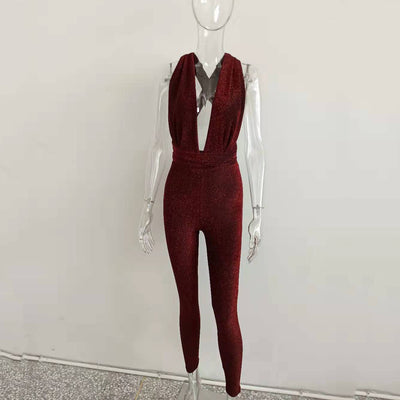 Enterizo de Seda Brillante con Tirantes Sexy - Image 29