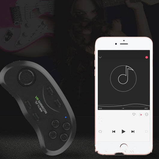 Black VR SHINECON wireless Bluetooth gamepad with a directional pad, action buttons, and function buttons. - Image 4