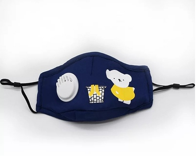 Mascarilla Infantil de Algodón con Válvula PM2.5 para Primavera y Otoño - Image 7