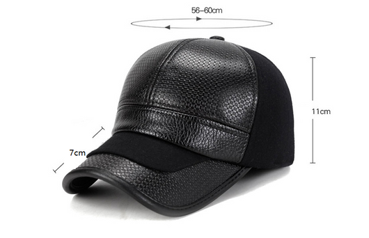 Gorra de Béisbol en Cuero PU Acolchada y Térmica para Hombre - Image 11