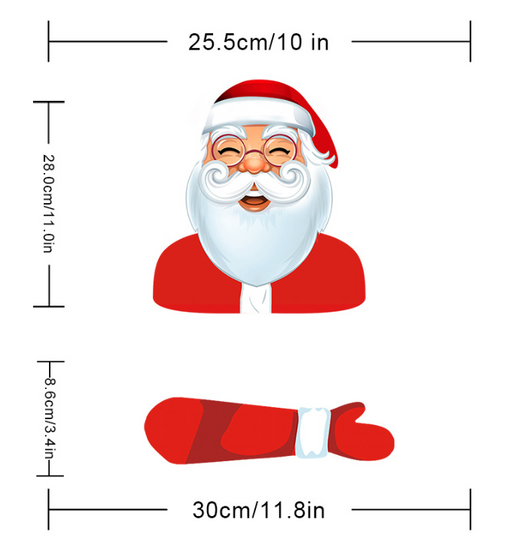 Pegatinas Navideñas Santa Claus para Parabrisas y Limpiaparabrisas - Image 37