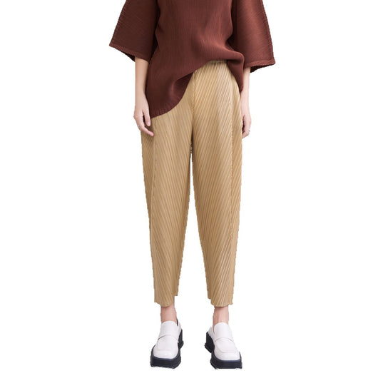 Pantalones Skinny de Cintura Alta con Pliegues Reductores para Primavera y Verano - Image 5