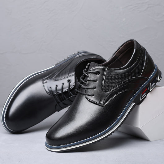 Zapatos Casuales de Cuero Suave con Suela Flexible para Hombre - Image 9