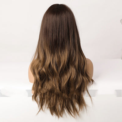 Peluca Degradado Castaño Medio con Reflejos para Mujer - Image 9