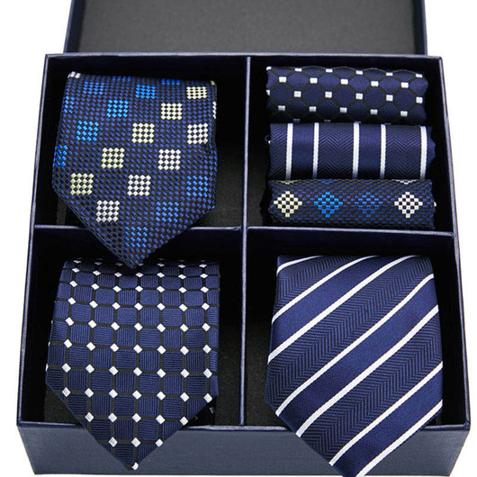 Conjunto Ejecutivo: Corbata a Rayas y Pañuelo de Bolsillo - Image 17