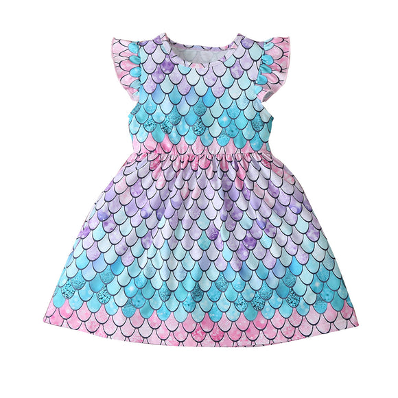Vestido Estampado Escamas de Pez