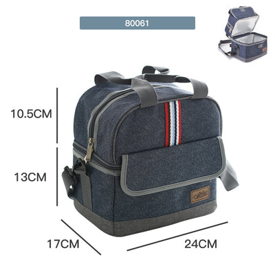 Bolsa Térmica Portátil Redonda para Almuerzo de Oficina - Image 13