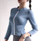 Chaqueta de entrenamiento elástica transpirable de secado rápido para yoga y running