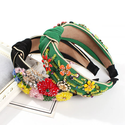 Diadema Floral Anudada de Estilo Elegante - Image 4