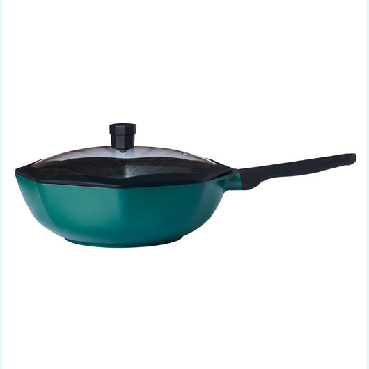 Wok Antiadherente Estrella de Anís para Cocina Doméstica - Compatible con Estufa a Gas