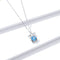 S925 Sterling Silver Plated Blue Bear Necklace Lively and Cute Animals 925 Plated