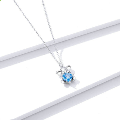 Collar Oso Azul en Plata 925 - Diseño Tierno y Adorable