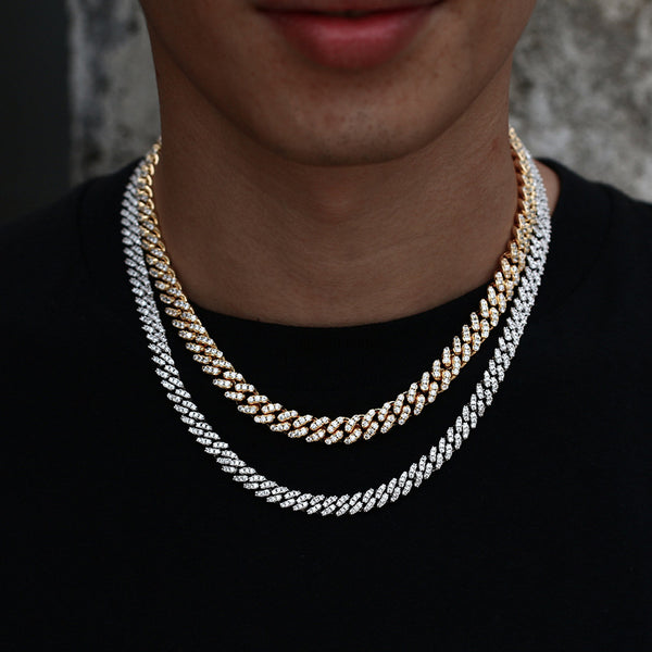 Pulsera de Plata S925 con Zirconia 6mm y Cierre de Caja - Estilo Hip Hop
