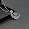 Moon necklace Plateado Morado