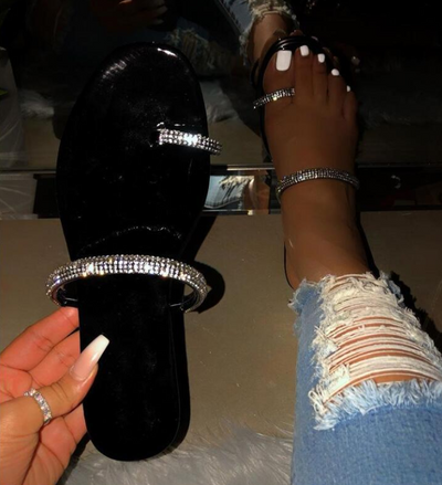 Sandalias Planas de Diamante - Comodidad y Elegancia - Image 8