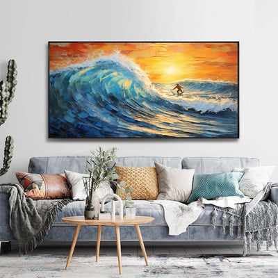 Cuadro Óleo Artesanal Gran Formato - Paisaje Marino con Velero para Sala de Estar - Image 12