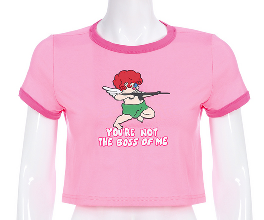 Playera Suelta Estampada de Manga Corta - Image 2