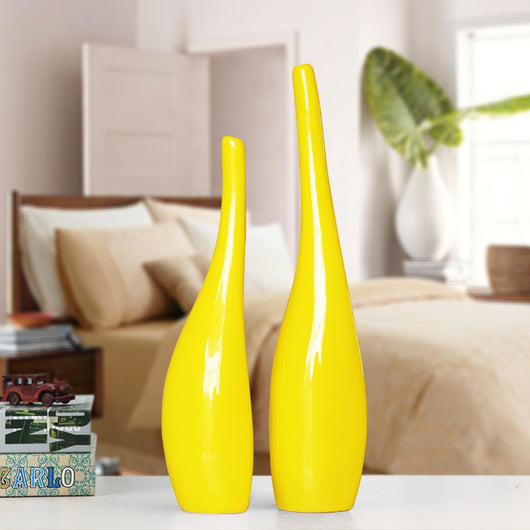 Jarrones Decorativos de Cerámica con Acabado Dorado Nórdico - Image 12