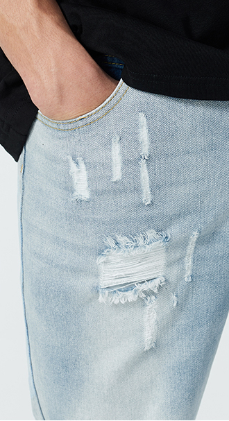 Pantalones Vaqueros Rotos Holgados Estilo Urbano para Hombre - Image 7