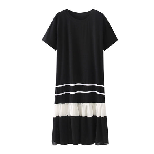 Falda T-shirt con Costuras Marcadas y Diseño Slim