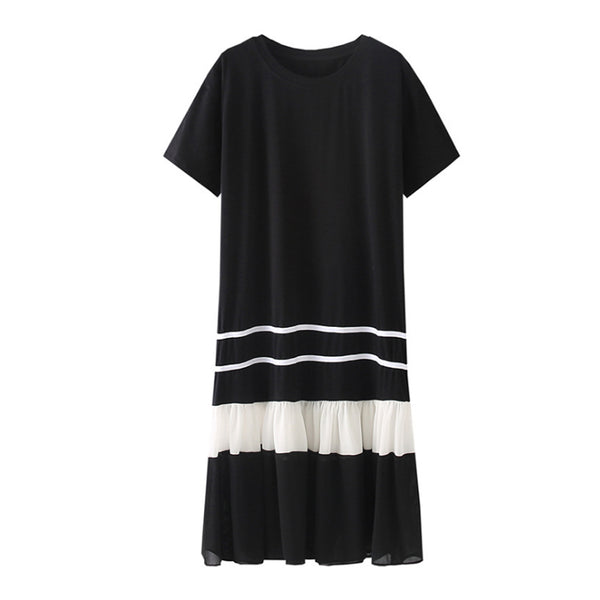 Falda T-shirt con Costuras Marcadas y Diseño Slim