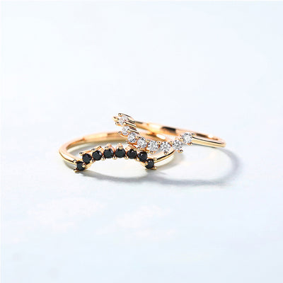 Anillo de Plata Esterlina con Circón Negro - Image 2