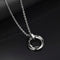 Hip Hop Titanium Steel Necklace Negro O chain 60cm