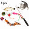 Set de Juguetes para Gatos con Vara Telescópica y Atrayente de Catnip
