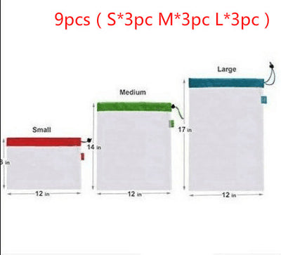Set de Bolsas de Malla Multiusos para Frutas y Verduras - Image 15